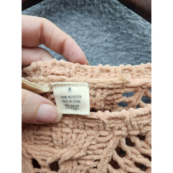 Sky & Sparrow Womens Peach Chenille Knit Sweater M - Picture 4 of 6
